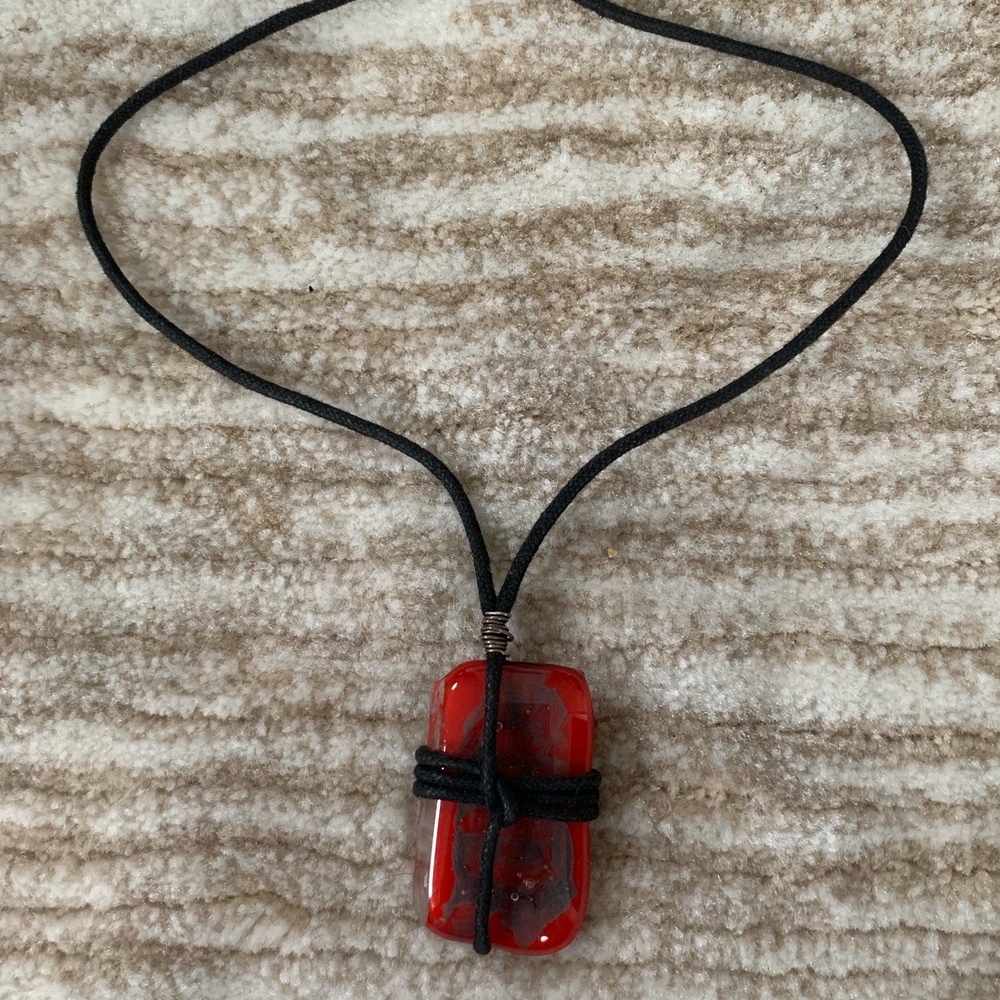 Women’s Hand-Made African Red Rock Necklace